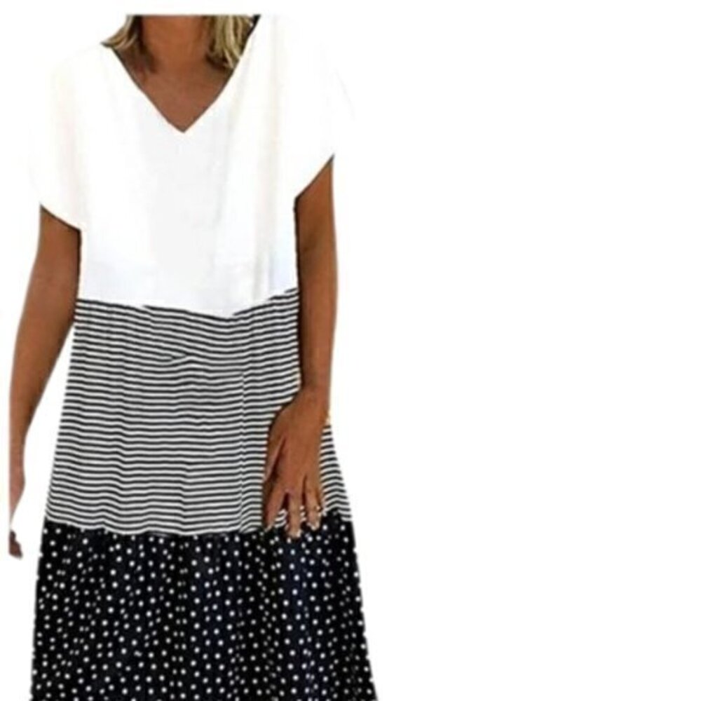 [MISSLOOK] V-neck Dress - Size 2X